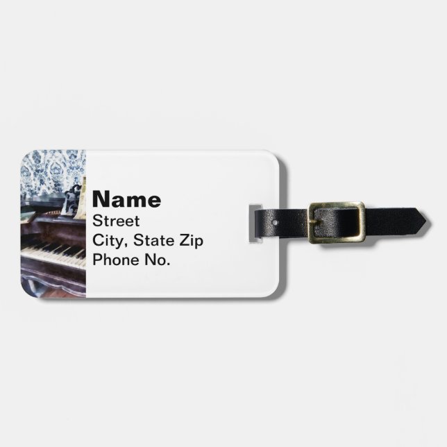 Piano Closeup Luggage Tag (Front Horizontal)
