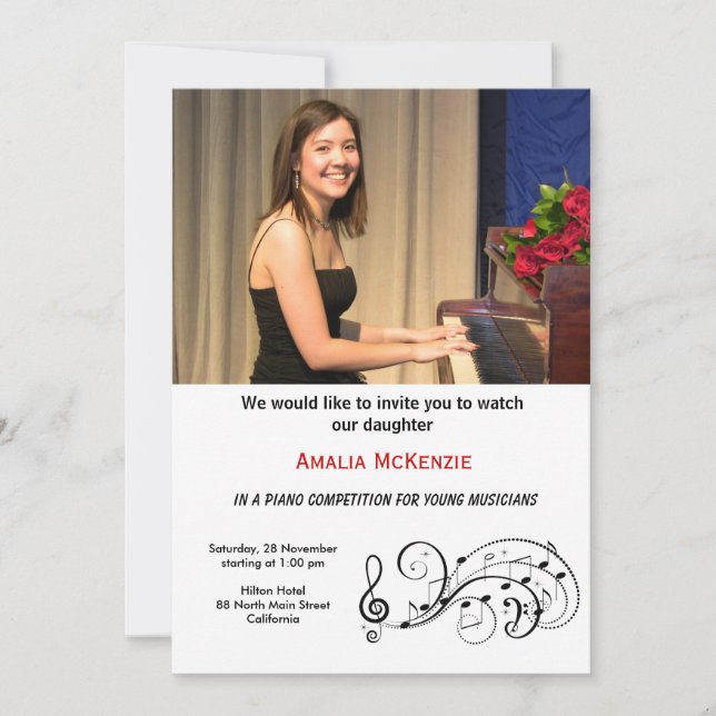 Piano Competition Invitation (Front)