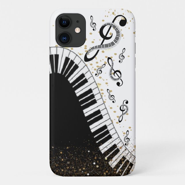 Piano con Notas musical Case-Mate iPhone Case (Back)