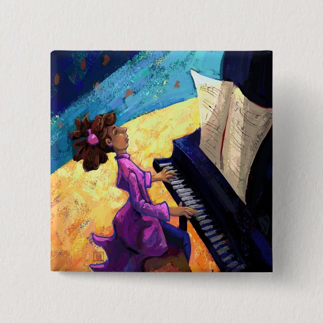 Piano Concert 15 Cm Square Badge (Front)