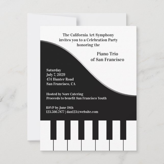 Piano Concert Invitation (Front)
