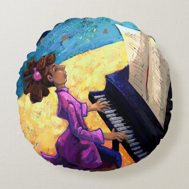 Piano Concert Round Cushion (Front)