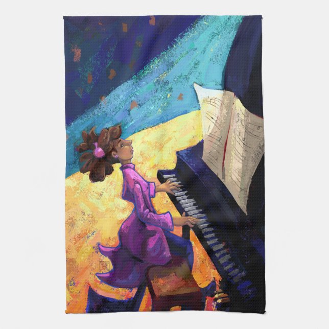 Piano Concert Tea Towel (Vertical)