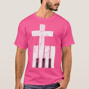 Piano Cross Christian Pianist Shirt Gift