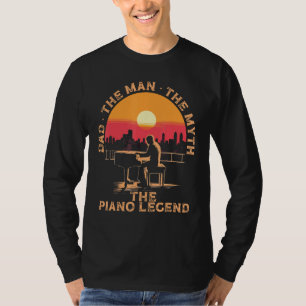 Piano Dad Piano Man Pianist Keyboard Musician Fath T-Shirt