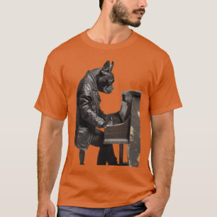 Piano Dog friends funny T-Shirt