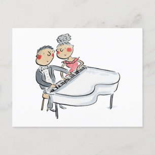 Piano Duet Postcard