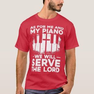 Piano eacher Pianist Faith Christian Cross Keyboar T-Shirt