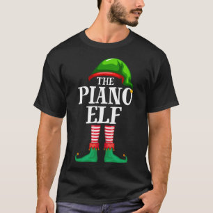 Piano Elf Matching Family Christmas Party Pajama T-Shirt