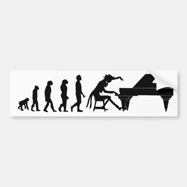 Piano Evolution Bumper Sticker (Front)