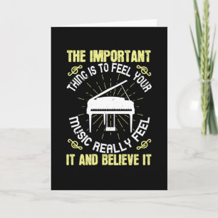 Piano - Feel And Believe The Music Card