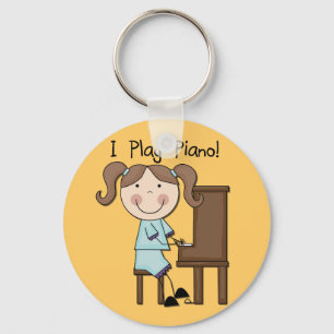 Piano - Female Tshirts and Gifts Key Ring