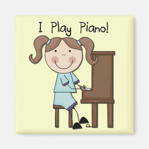 Piano - Female Tshirts and Gifts Magnet