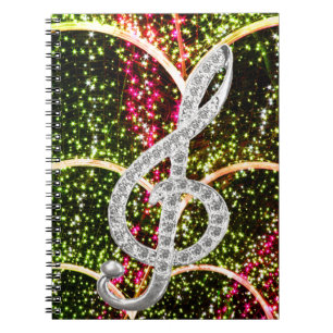 Piano Gclef Symbol Notebook