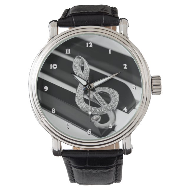 Piano Gclef symbol Watch (Front)