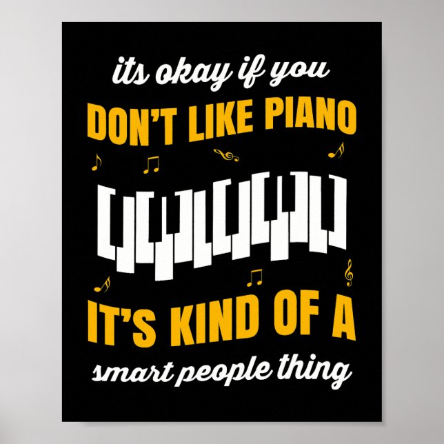 Piano gift for orchestra musicians musical instrum poster (Front)