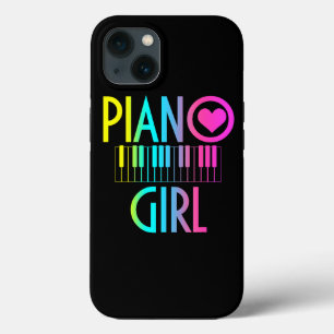 Piano Girl Funny Pianist Music Notes Musical Keybo iPhone 13 Case