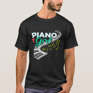 Piano Girl Gift Keyboard Player Womens Music Teach T-Shirt