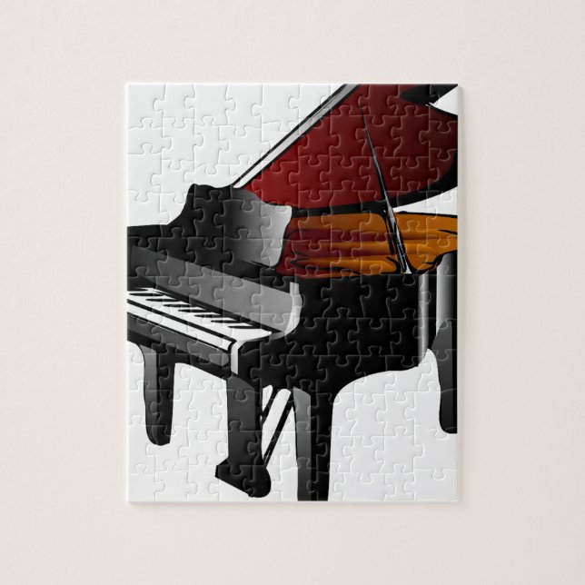 piano gloss black jigsaw puzzle (Vertical)