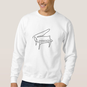 Piano Grand Piano Single Line Drawing Sweatshirt