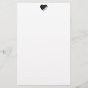 Piano Heart Stationery