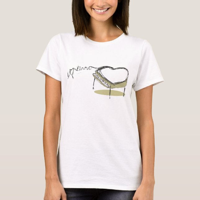 Piano Heart T-Shirt (Front)