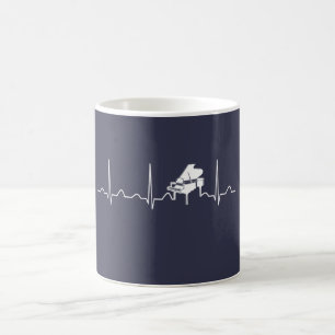 PIANO HEARTBEAT COFFEE MUG