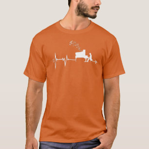Piano Heartbeat  Pianist Classical Music Jazz Comp T-Shirt
