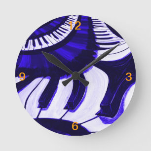 Piano Hwy Round Clock