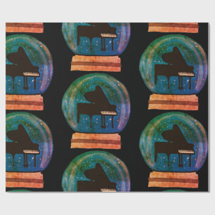 Piano in a Snow Globe Wrapping Paper