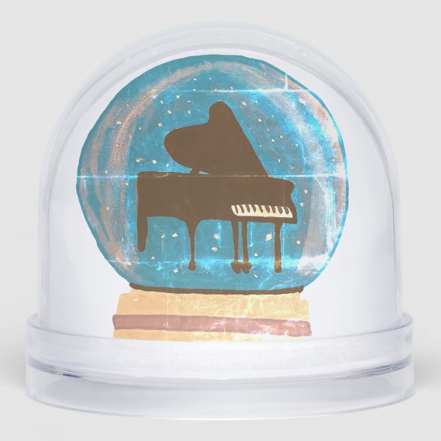 Piano in a Snow Globe-  Wrapping Paper Snowglobe (Front)