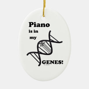 Piano in my Genes Ceramic Tree Decoration