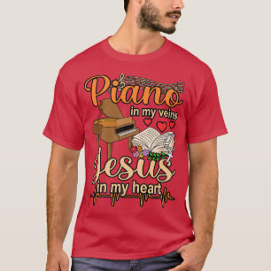 Piano In My Veins Music Player Teacher Musician Gr T-Shirt