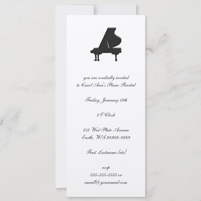 Piano Invitation (Front)