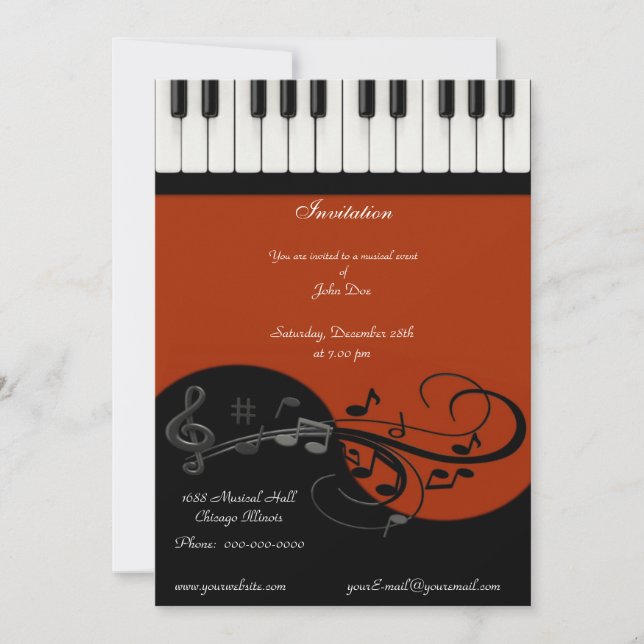 Piano Invitation (Front)