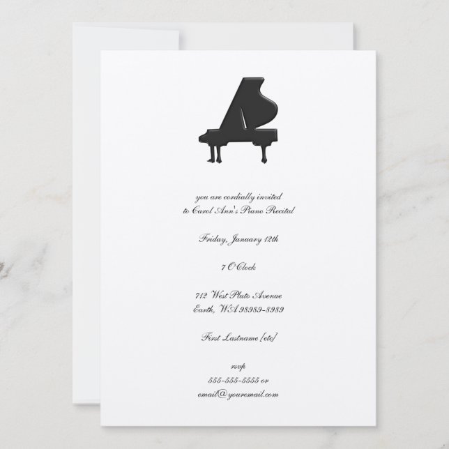 Piano Invitation (Front)