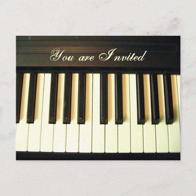 Piano Invitation_Postcard Invitation Postcard (Front)