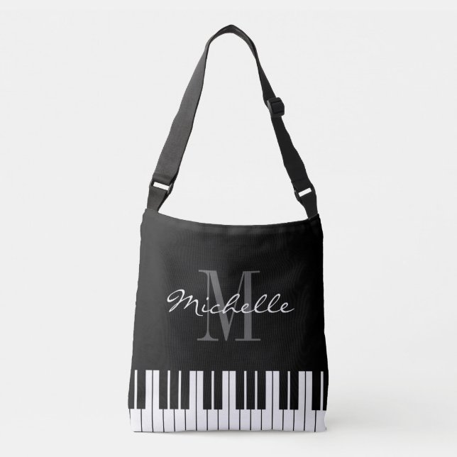 Piano key cross body bag for teacher or student (Front)