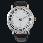 Piano Key Face Watch<br><div class="desc">Piano Key Face Watch Available in other styles Visit our store for more great designs by Logo Loco</div>