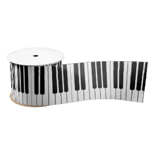 Piano Keyboard 3" Satin Ribbon