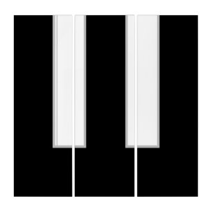 Piano Keyboard Abstract Picture Black White Keys Triptych