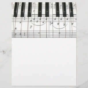 Piano Keyboard and Music Notes