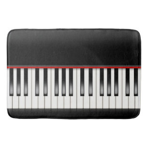 Piano Keyboard Bath Mat