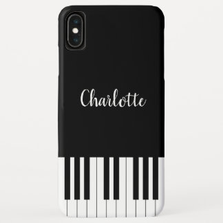 Piano Keyboard Black and White iPhone XS Max Cases