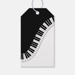 Piano Keyboard Black and White Music Design Gift Tags