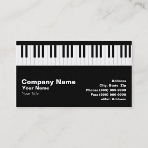 Piano Keyboard Business Card