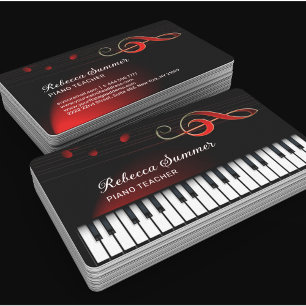 Piano Keyboard Business Card