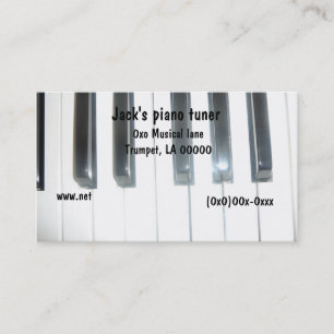 Piano keyboard Business Card