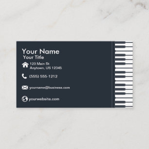Piano Keyboard Business Card