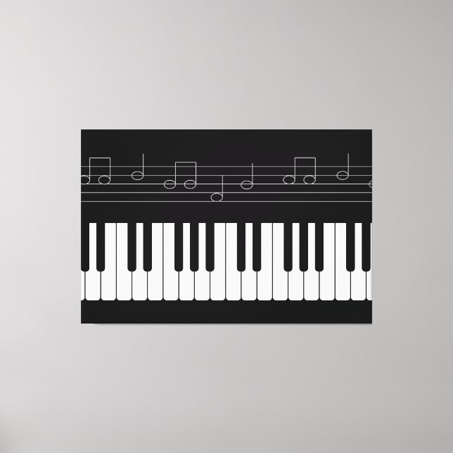 Piano keyboard canvas print (Front)